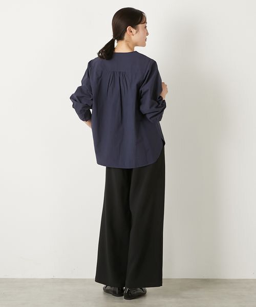 LOGEMENT DE CLAIRE / ロジュモンドクレール シャツ・ブラウス | 【コットンシャドーボーダースキッパー切替ブラウス】 | 詳細21