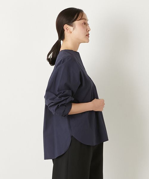LOGEMENT DE CLAIRE / ロジュモンドクレール シャツ・ブラウス | 【コットンシャドーボーダースキッパー切替ブラウス】 | 詳細17
