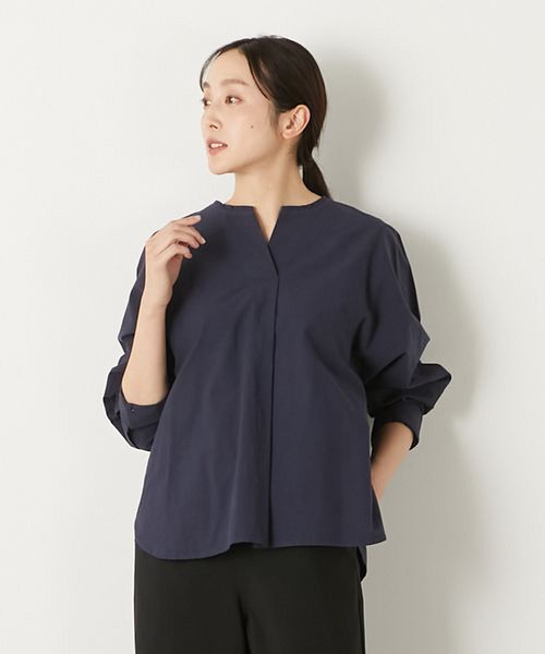 LOGEMENT DE CLAIRE / ロジュモンドクレール シャツ・ブラウス | 【コットンシャドーボーダースキッパー切替ブラウス】 | 詳細18