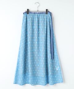 LOGEMENT DE CLAIRE / ロジュモンドクレール ロング・マキシ丈スカート | 【カットジャガードドットプリントスカート】