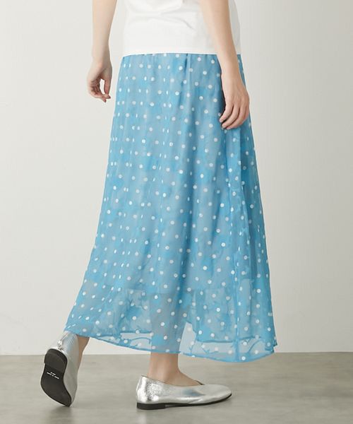 LOGEMENT DE CLAIRE / ロジュモンドクレール ロング・マキシ丈スカート | 【カットジャガードドットプリントスカート】 | 詳細9