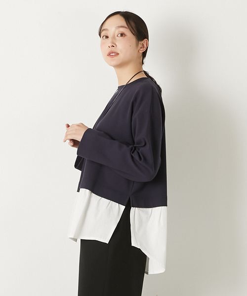 LOGEMENT DE CLAIRE / ロジュモンドクレール カットソー | 【レイヤード風ドッキングプルオーバー】 | 詳細15