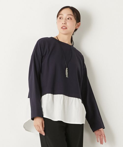 LOGEMENT DE CLAIRE / ロジュモンドクレール カットソー | 【レイヤード風ドッキングプルオーバー】 | 詳細17