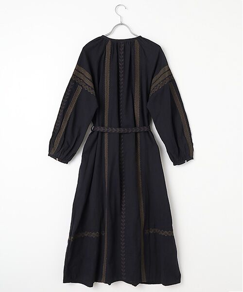 LOGEMENT DE CLAIRE / ロジュモンドクレール ロング・マキシ丈ワンピース | 【LOURMARIN】コットンリネン刺しゅうワンピース | 詳細1