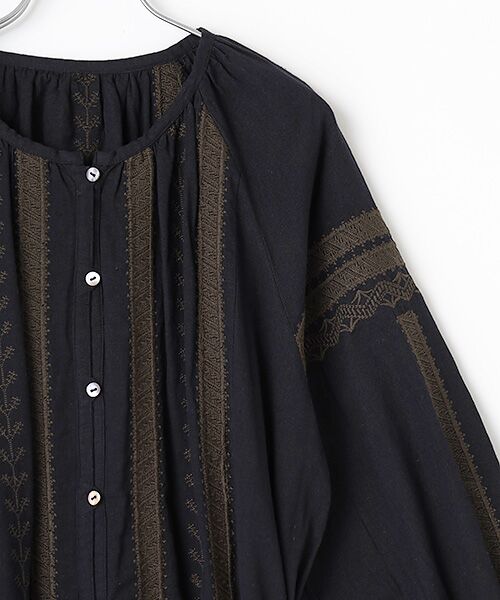 LOGEMENT DE CLAIRE / ロジュモンドクレール ロング・マキシ丈ワンピース | 【LOURMARIN】コットンリネン刺しゅうワンピース | 詳細2