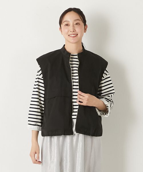 LOGEMENT DE CLAIRE / ロジュモンドクレール ベスト | 【TCギャバジンZIPスタンドベスト】 | 詳細10