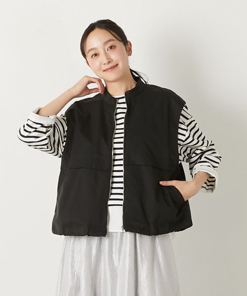 LOGEMENT DE CLAIRE / ロジュモンドクレール ベスト | 【TCギャバジンZIPスタンドベスト】 | 詳細6