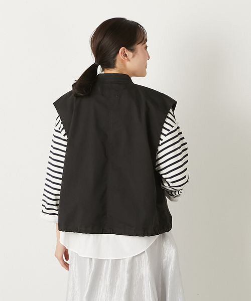 LOGEMENT DE CLAIRE / ロジュモンドクレール ベスト | 【TCギャバジンZIPスタンドベスト】 | 詳細8