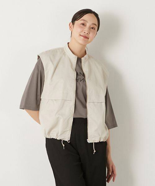 LOGEMENT DE CLAIRE / ロジュモンドクレール ベスト | 【TCギャバジンZIPスタンドベスト】 | 詳細15