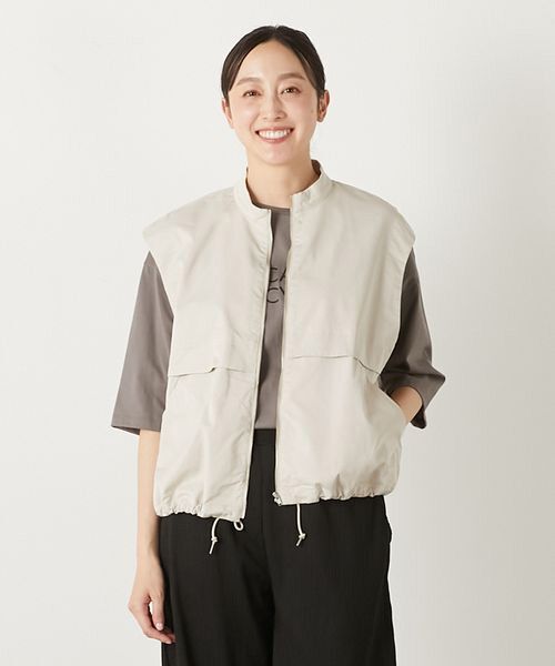 LOGEMENT DE CLAIRE / ロジュモンドクレール ベスト | 【TCギャバジンZIPスタンドベスト】 | 詳細19