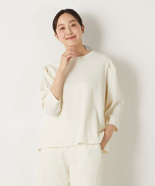 LOGEMENT DE CLAIRE / ロジュモンドクレール カットソー | 【ふくれ地柄タックスリーブプルオーバー】 | 詳細19
