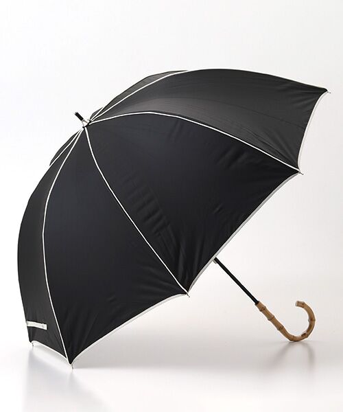 LOURMARIN/ルールマラン 《WEB限定》【because/ビコーズ】晴雨兼用 配色パイピングの傘 ブラック FREE LOURMARIN/ルールマラン 《WEB限定》【because/ビコーズ】晴雨兼用 配色パイピングの傘 ブラック FREE