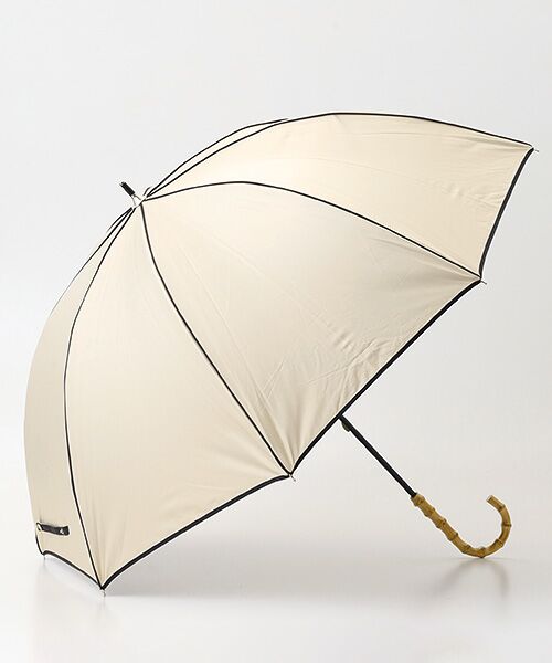 LOURMARIN/ルールマラン 《WEB限定》【because/ビコーズ】晴雨兼用 配色パイピングの傘 ベージュ FREE LOURMARIN/ルールマラン 《WEB限定》【because/ビコーズ】晴雨兼用 配色パイピングの傘 ベージュ FREE
