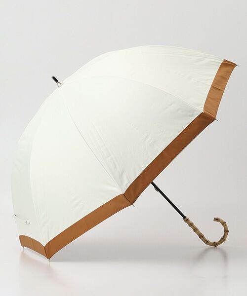 LOURMARIN/ルールマラン 《WEB限定》【because/ビコーズ】晴雨兼用 グログラン切り替えの傘 ホワイト FREE LOURMARIN/ルールマラン 《WEB限定》【because/ビコーズ】晴雨兼用 グログラン切り替えの傘 ホワイト FREE