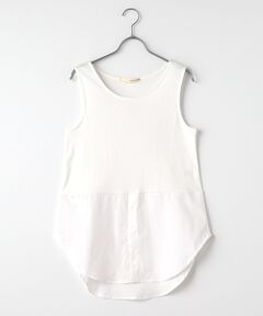 LOGEMENT DE CLAIRE / ロジュモンドクレール タンクトップ | 【異素材切り替えタンクトップ】