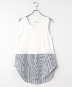 LOGEMENT DE CLAIRE / ロジュモンドクレール タンクトップ | 【異素材切り替えタンクトップ】