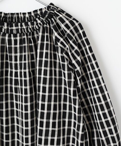 LOGEMENT DE CLAIRE / ロジュモンドクレール ロング・マキシ丈ワンピース | フリルギャザーチェックワンピース | 詳細2