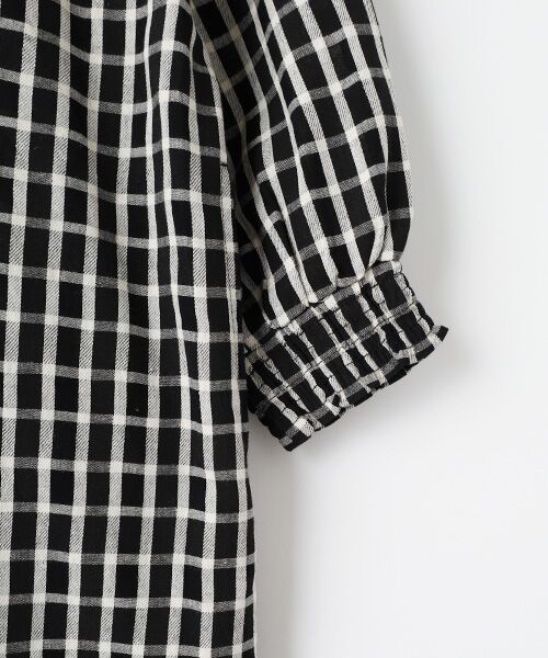 LOGEMENT DE CLAIRE / ロジュモンドクレール ロング・マキシ丈ワンピース | フリルギャザーチェックワンピース | 詳細3