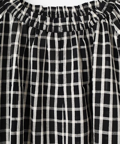 LOGEMENT DE CLAIRE / ロジュモンドクレール ロング・マキシ丈ワンピース | フリルギャザーチェックワンピース | 詳細5