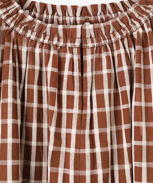 LOGEMENT DE CLAIRE / ロジュモンドクレール ロング・マキシ丈ワンピース | フリルギャザーチェックワンピース | 詳細6