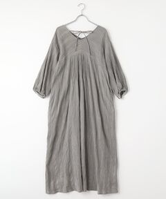 LOGEMENT DE CLAIRE / ロジュモンドクレール ロング・マキシ丈ワンピース | 【LOURMARIN】Vネックタックワンピース