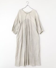 LOGEMENT DE CLAIRE / ロジュモンドクレール ロング・マキシ丈ワンピース | 【LOURMARIN】Vネックタックワンピース