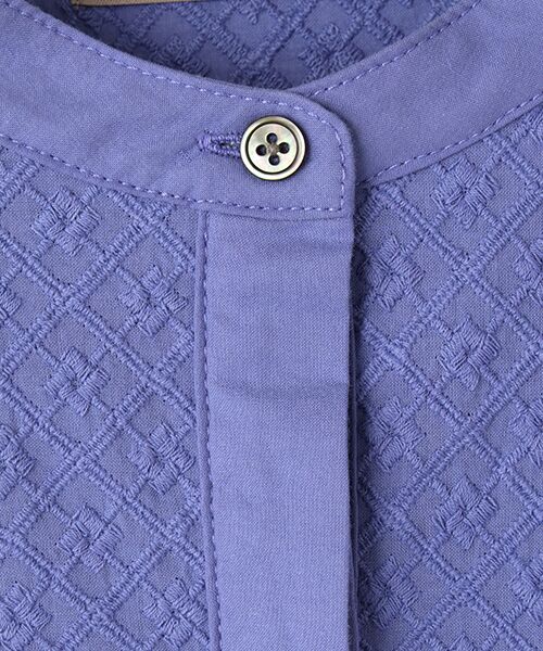 LOGEMENT DE CLAIRE / ロジュモンドクレール シャツ・ブラウス | バンドカラーコットンレースシャツ | 詳細1