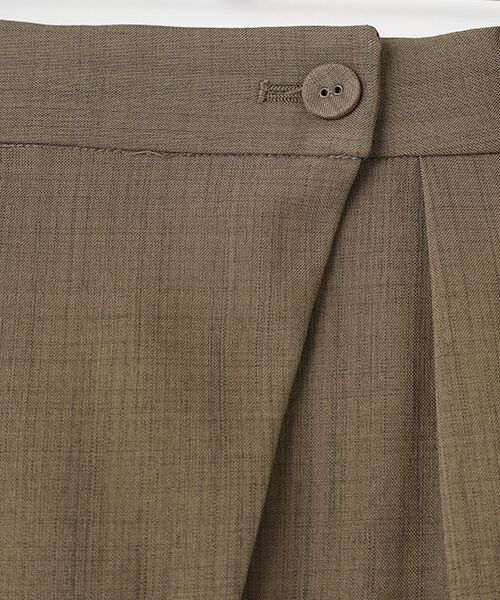 LOGEMENT DE CLAIRE / ロジュモンドクレール ロング・マキシ丈スカート | 麻調タックナロースカート | 詳細7