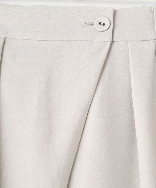 LOGEMENT DE CLAIRE / ロジュモンドクレール ロング・マキシ丈スカート | 麻調タックナロースカート | 詳細8