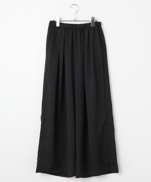 LOGEMENT DE CLAIRE / ロジュモンドクレール その他パンツ | 【エステルジョーゼットタックワイドパンツ】（ブラック系）
