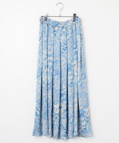 LOGEMENT DE CLAIRE / ロジュモンドクレール ロング・マキシ丈スカート | 【カモフラサテンクレーププリントタックスカート】