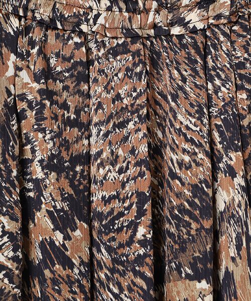 LOGEMENT DE CLAIRE / ロジュモンドクレール ロング・マキシ丈スカート | 【カモフラサテンクレーププリントタックスカート】 | 詳細1