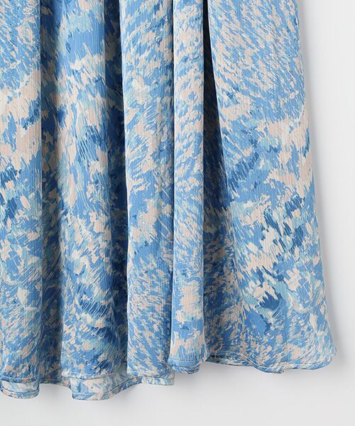 LOGEMENT DE CLAIRE / ロジュモンドクレール ロング・マキシ丈スカート | 【カモフラサテンクレーププリントタックスカート】 | 詳細4