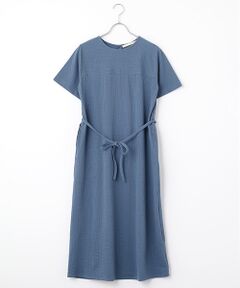 LOGEMENT DE CLAIRE / ロジュモンドクレール ロング・マキシ丈ワンピース | 【サッカーヨーク切替ベルテッドカットワンピース】