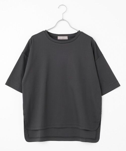 LOGEMENT DE CLAIRE / ロジュモンドクレール カットソー | サイドスリットクルーネックプルオーバー（グレー系）