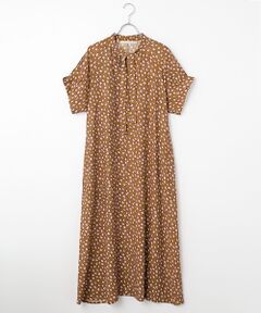 LOURMARIN / ルールマラン 【LOURMARIN】リネンレーヨンジレ セール】 【タック使いで揺れ感を出した大人のシャツワンピース