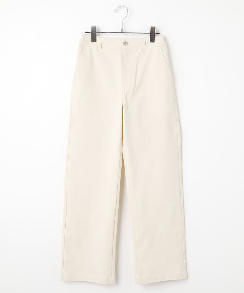 LOGEMENT DE CLAIRE / ロジュモンドクレール その他パンツ | 【TCツイルストレッチストレートパンツ】(ナチュラル)
