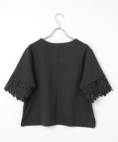 LOGEMENT DE CLAIRE / ロジュモンドクレール カットソー | 【ケミカルレース切替スリーブプルオーバー】 | 詳細1