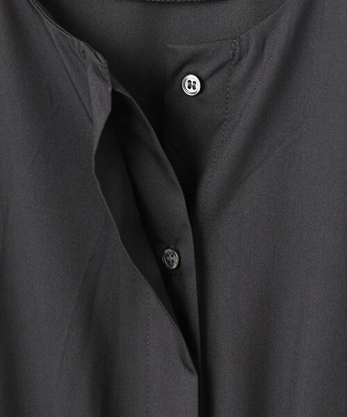 LOGEMENT DE CLAIRE / ロジュモンドクレール ロング・マキシ丈ワンピース | フロントギャザーシャツワンピース | 詳細1