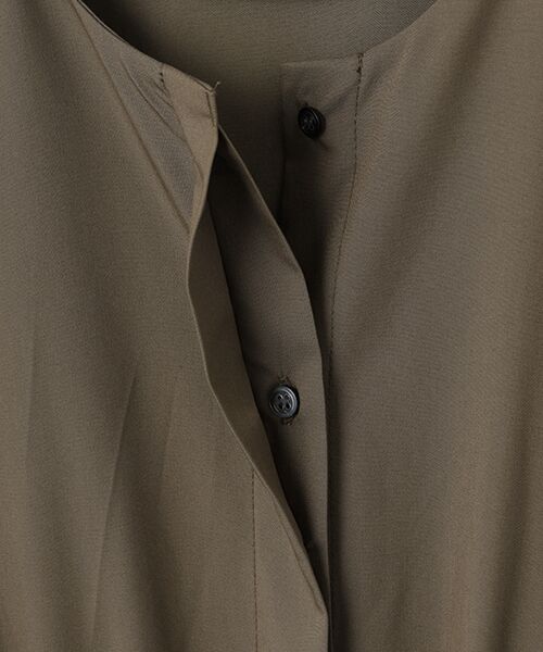 LOGEMENT DE CLAIRE / ロジュモンドクレール ロング・マキシ丈ワンピース | フロントギャザーシャツワンピース | 詳細2