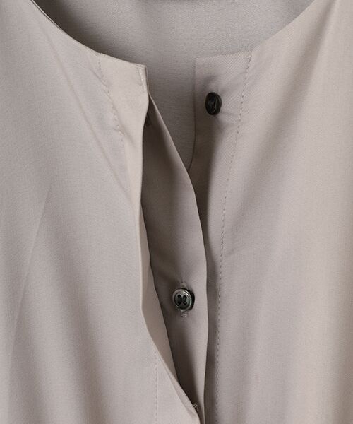 LOGEMENT DE CLAIRE / ロジュモンドクレール ロング・マキシ丈ワンピース | フロントギャザーシャツワンピース | 詳細7