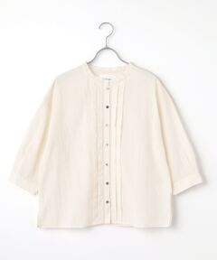 ブラウス シャツ 「LOURMARIN/ルールマラン」T/Cストライプシャツ レディース LOURMARIN/ルールマラン】T/Cストライプロングシャツ｜LOGEMENT