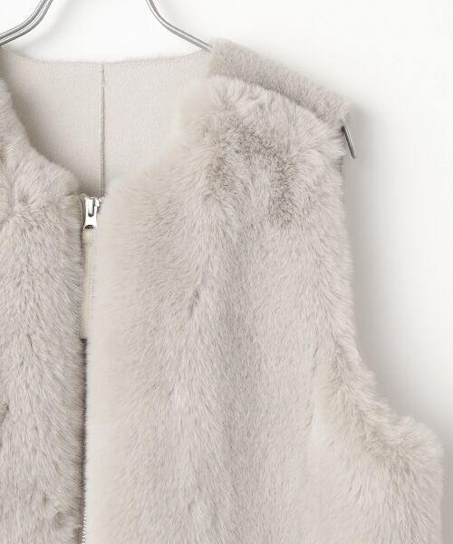 LOGEMENT DE CLAIRE / ロジュモンドクレール ベスト | 【エコファーチュニックZIPベスト】 | 詳細2