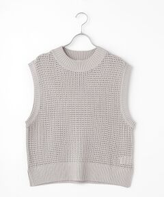 LOGEMENT DE CLAIRE / ロジュモンドクレール ベスト | 【コットンアクリル変わり編みクルーベスト】