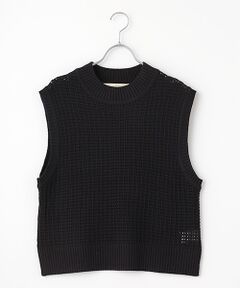 LOGEMENT DE CLAIRE / ロジュモンドクレール ベスト | 【コットンアクリル変わり編みクルーベスト】