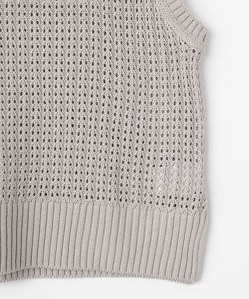 LOGEMENT DE CLAIRE / ロジュモンドクレール ベスト | 【コットンアクリル変わり編みクルーベスト】 | 詳細3