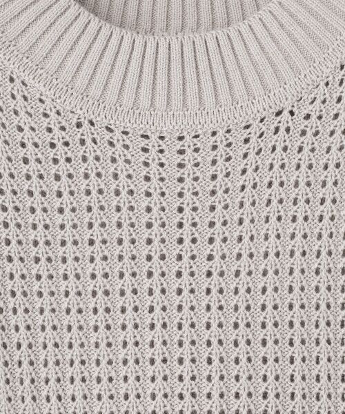 LOGEMENT DE CLAIRE / ロジュモンドクレール ベスト | 【コットンアクリル変わり編みクルーベスト】 | 詳細4