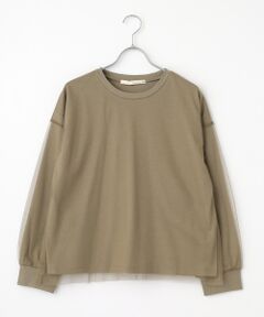 LOGEMENT DE CLAIRE / ロジュモンドクレール カットソー | 【コットン天竺×ソフトチュールカットプル】