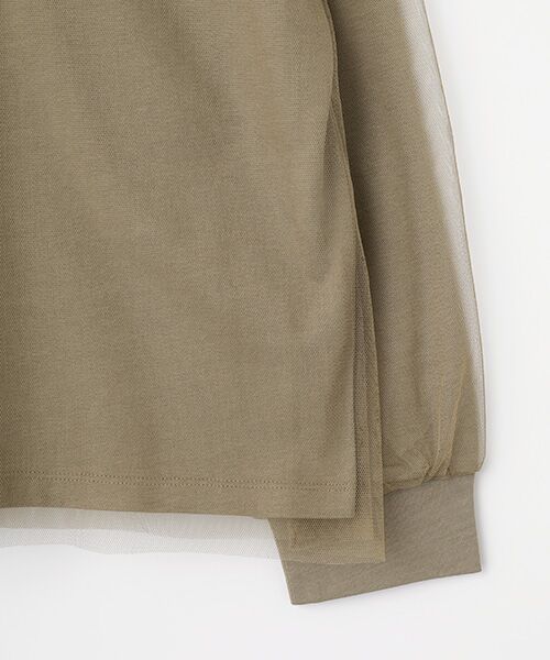 LOGEMENT DE CLAIRE / ロジュモンドクレール カットソー | 【コットン天竺×ソフトチュールカットプル】 | 詳細4