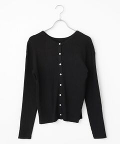 LOGEMENT DE CLAIRE / ロジュモンドクレール カーディガン・ボレロ | 【ワイドリブラウンドネック2WAYカーディガン】